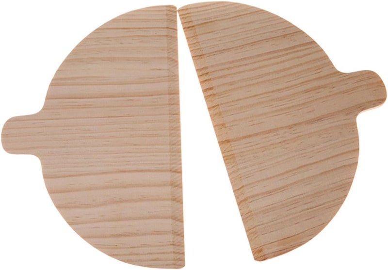 Bothyi 2 Pieces Pizza Peel Pizza Baking Accessories Half Round Baking Tool Solid Wood Pizza Board Pizza Oven Special Tool for Cheese, 28cmx17cmx0.4cm - Image 1